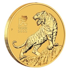 Perth Mint 1/20th oz 2022 24kt Gold Australian Lunar Tiger Bullion Coin 99.99%