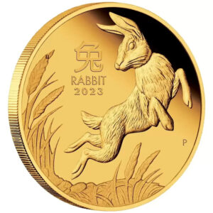 2023 Perth Mint 1/10th oz 24kt Gold Year of Rabbit Australian Coin 99.99%
