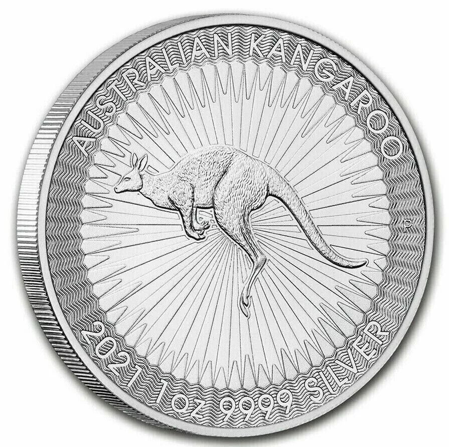 2021 1oz Perth Mint Australian Kangaroo Pure Silver Bullion Coin